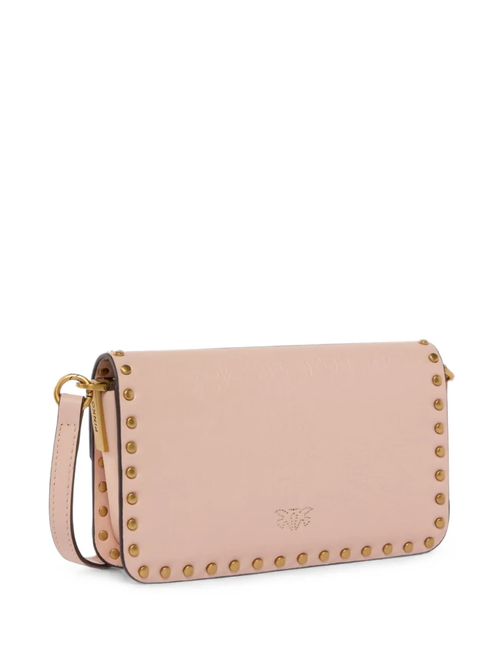 PINKO Baby Love Bag leren crossbodytas met studs Roze