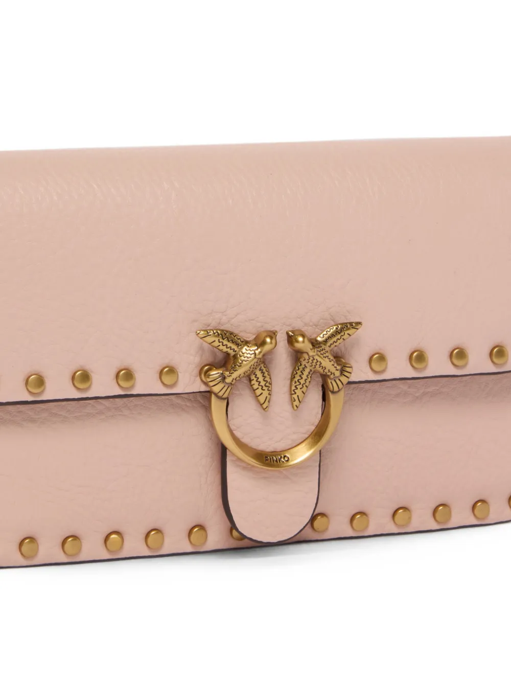 PINKO Baby Love Bag leren crossbodytas met studs Roze