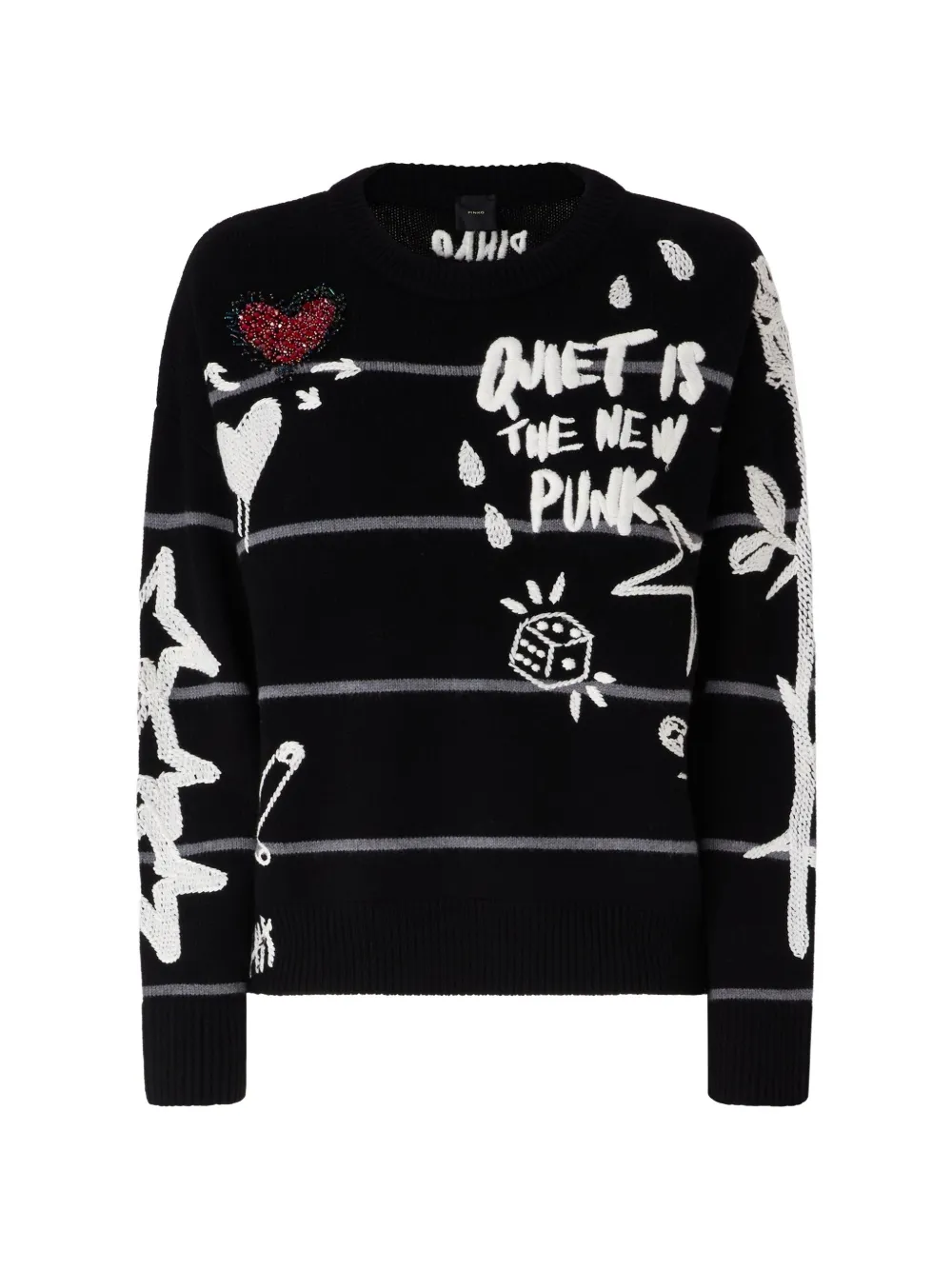 PINKO Maglione con paillettes - Nero