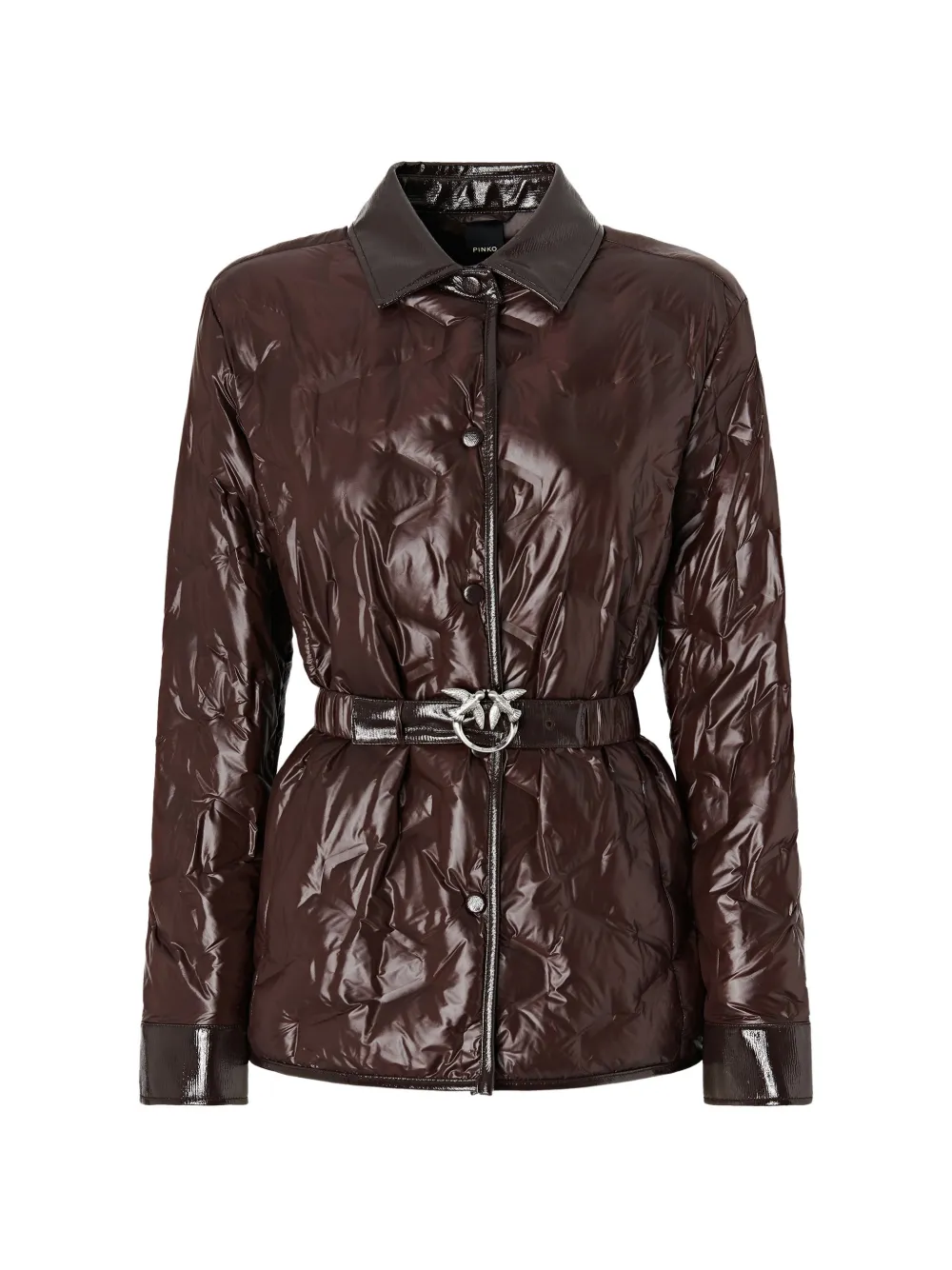 PINKO quilted belted jacket - Braun