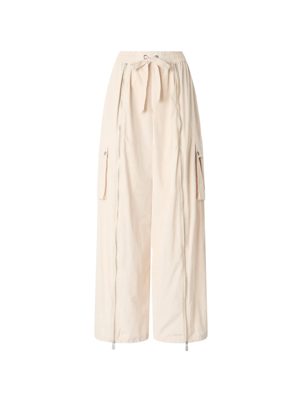 PINKO Pantaloni a palazzo con zip e tasche cargo - Toni neutri