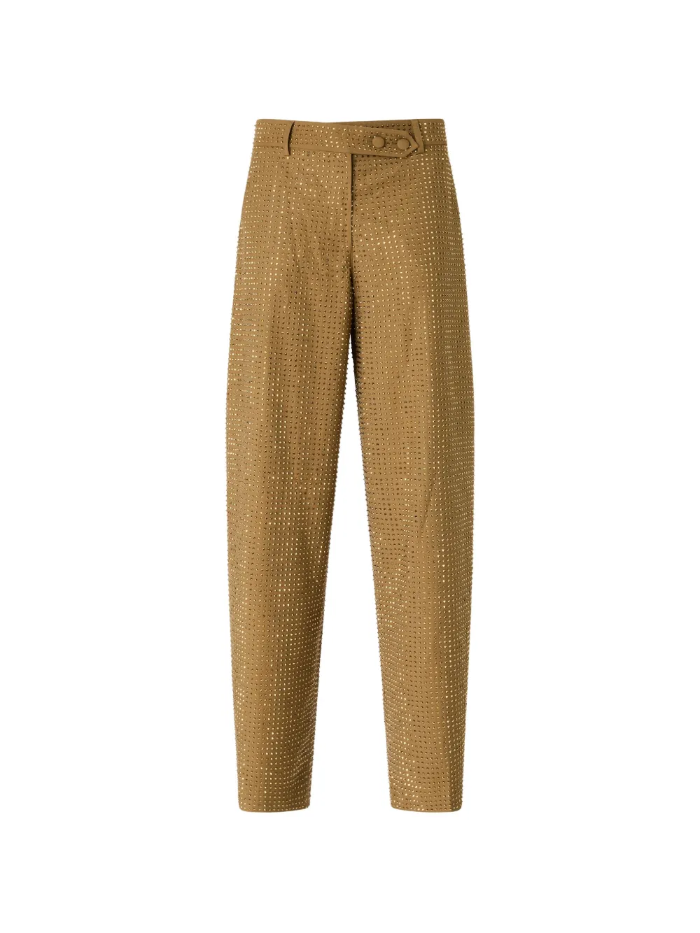 PINKO rhinestone-embellished tailored trousers - Neutrals