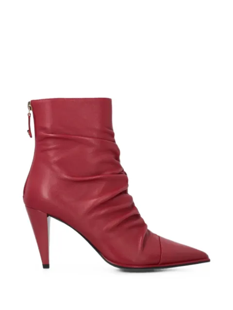 PINKO nappa-leather ankle boots with high heel and pointed toe