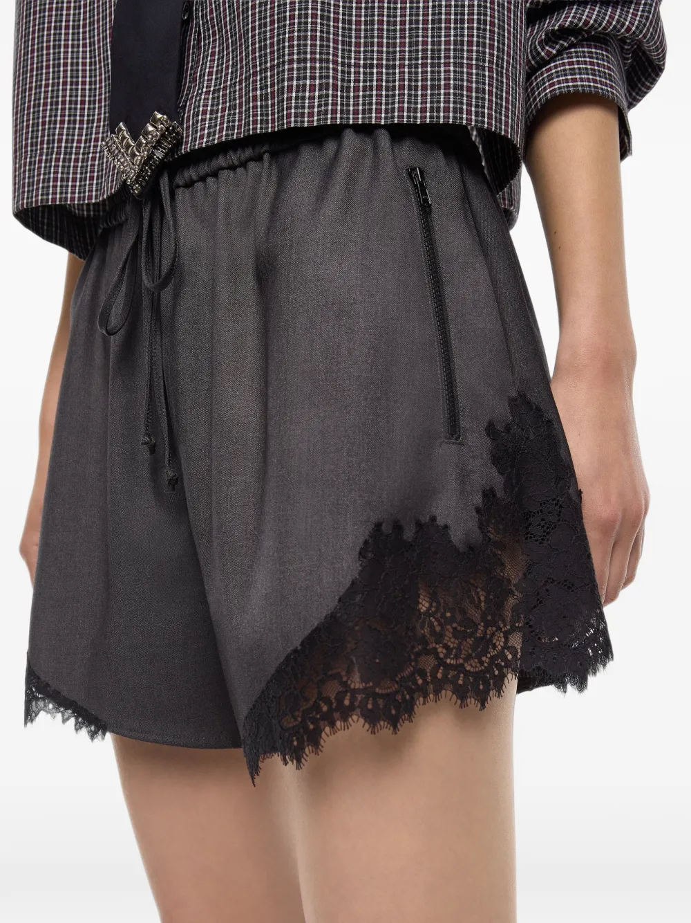 PINKO Shorts met trekkoord Grijs