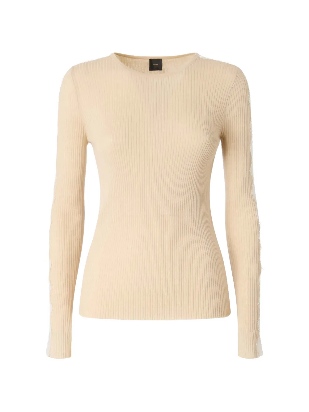 PINKO ribbed sweater with lace - Toni neutri
