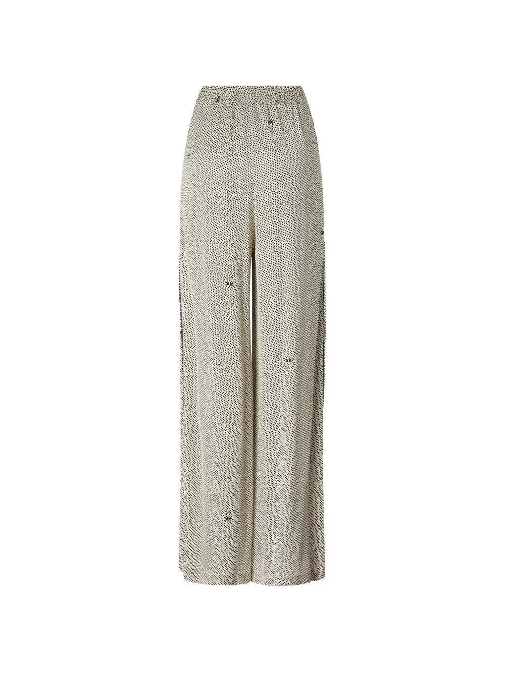 PINKO Palazzo broek met trekkoord en stippen Beige