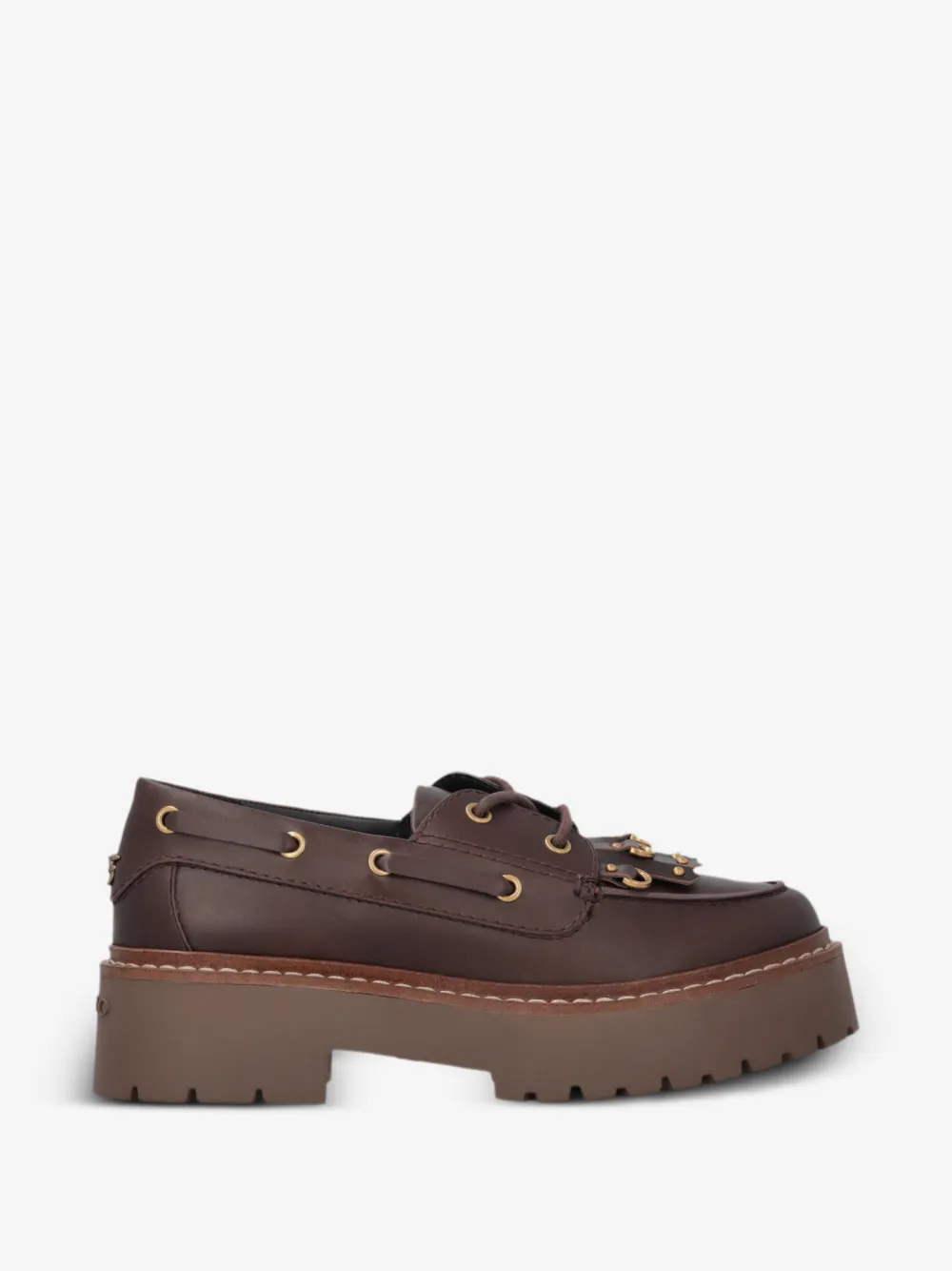 fringe-detail platform loafers