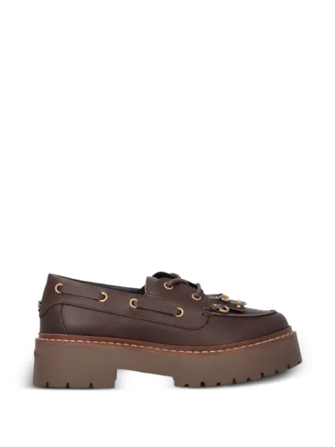 PINKO fringe-detail platform loafers