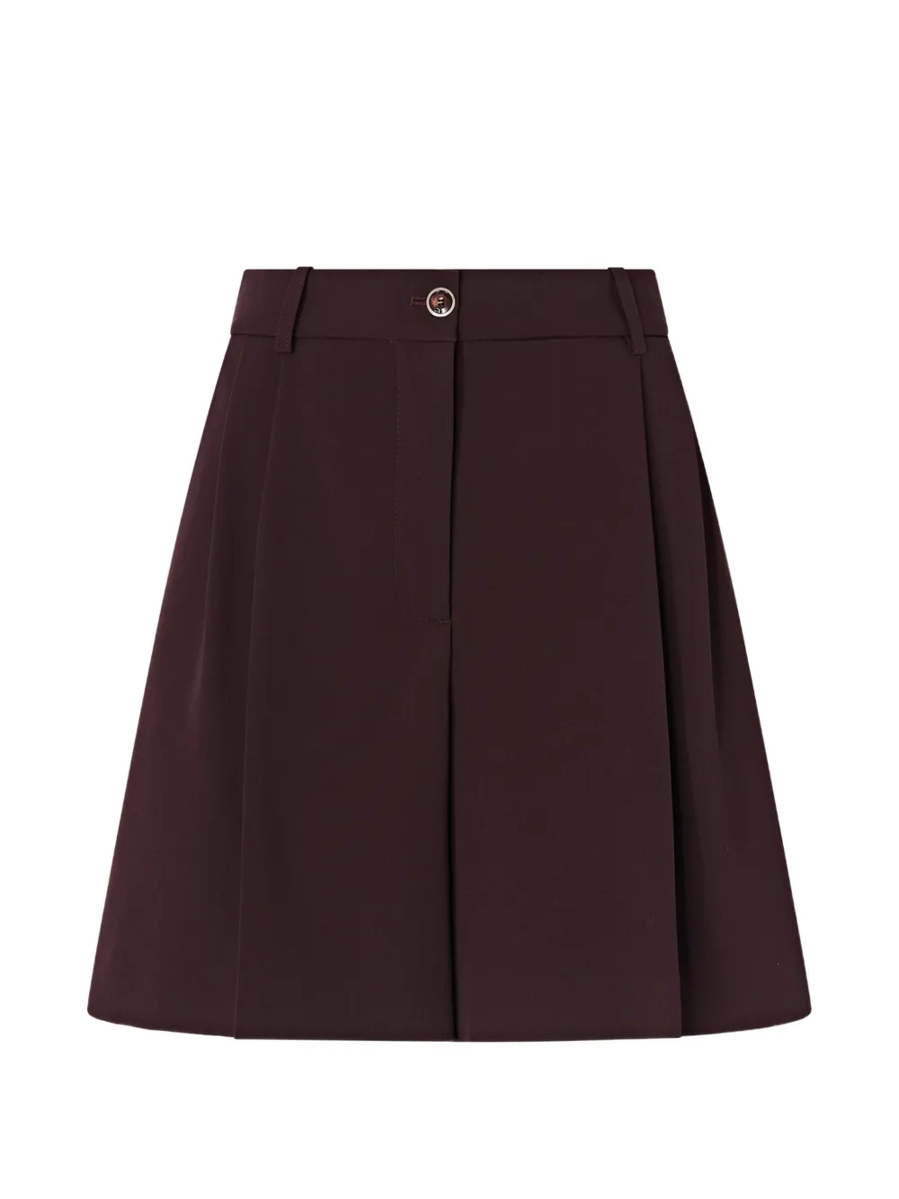 PINKO pleated high-waisted shorts - Rosso