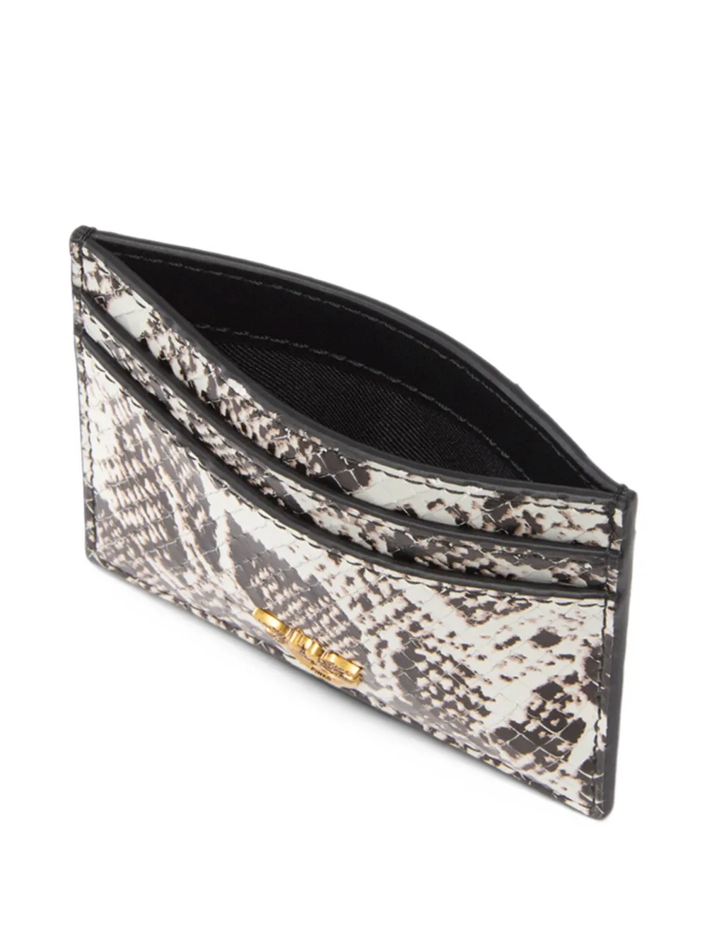 PINKO snake-effect Love Birds cardholder Wit