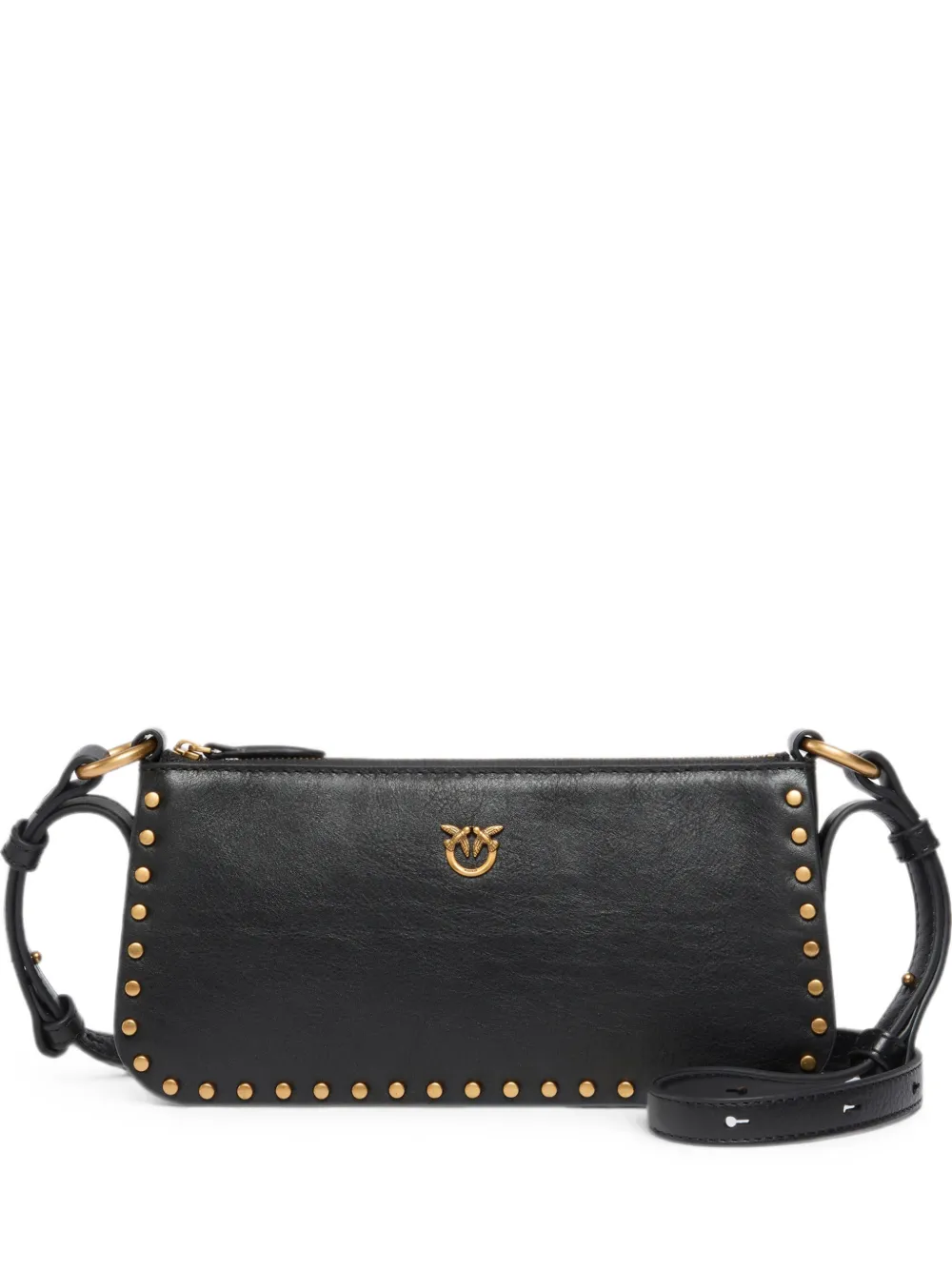 PINKO Love Birds stud-embellished shoulder bag - Black