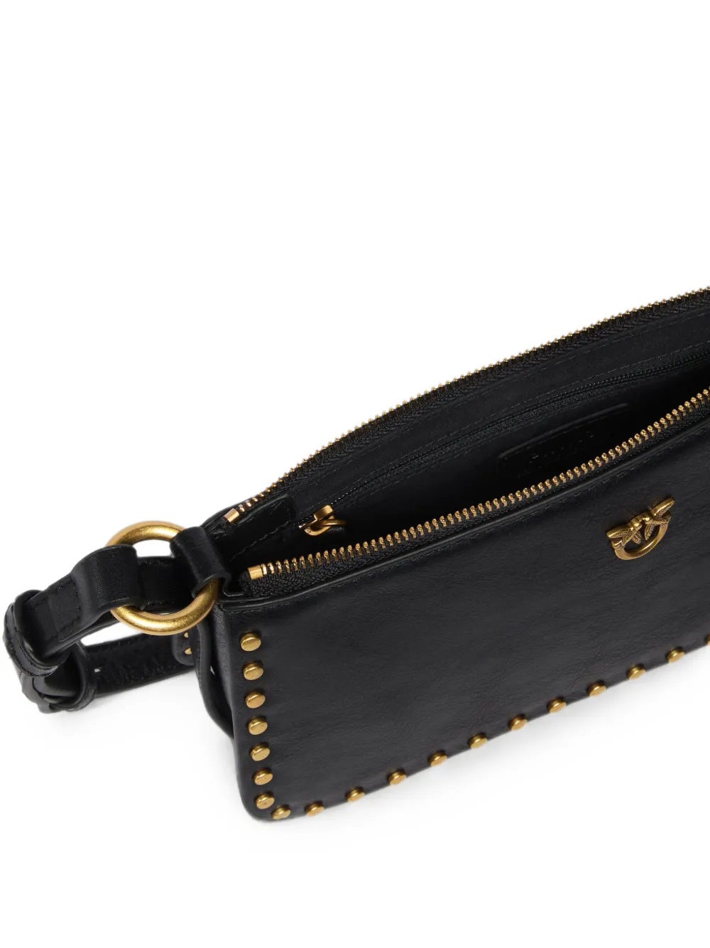 PINKO Love Birds schoudertas verfraaid met studs Zwart