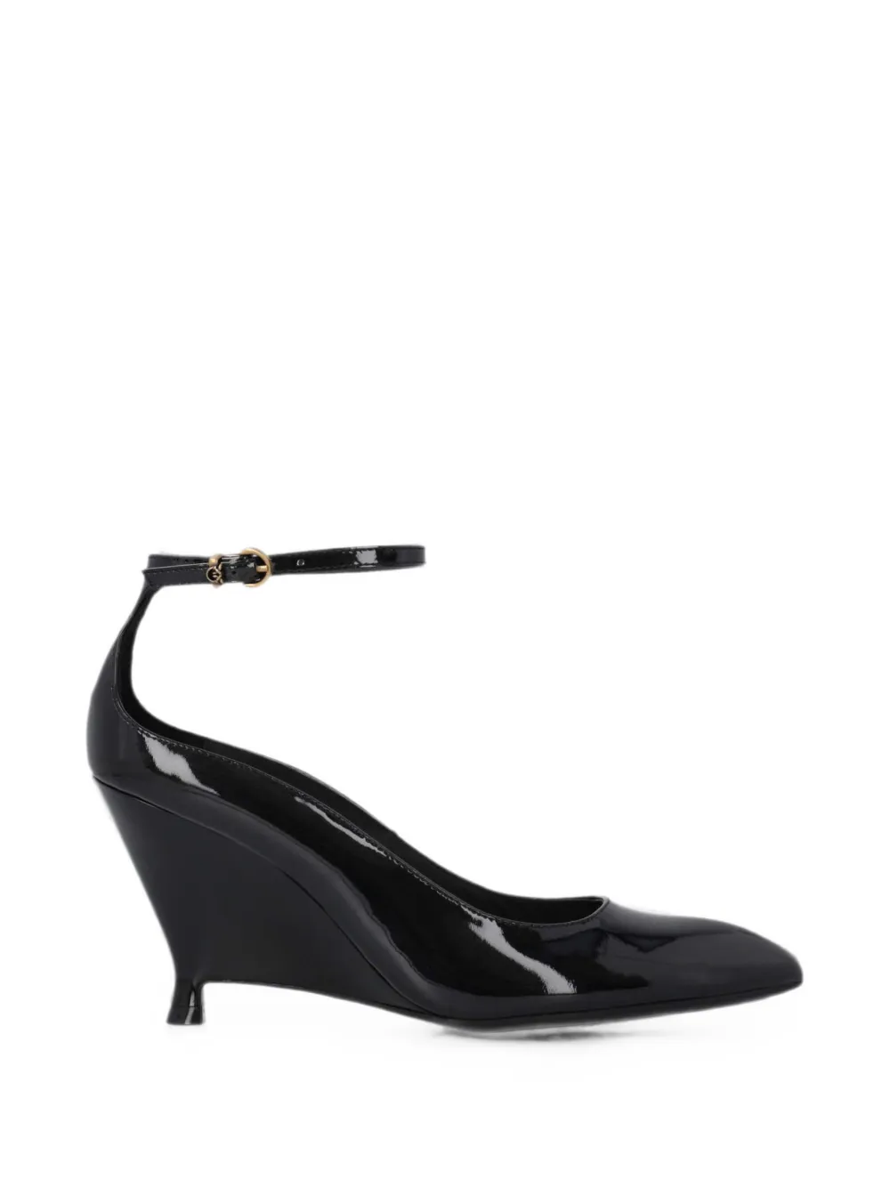 PINKO patent-leather wedge pumps Zwart