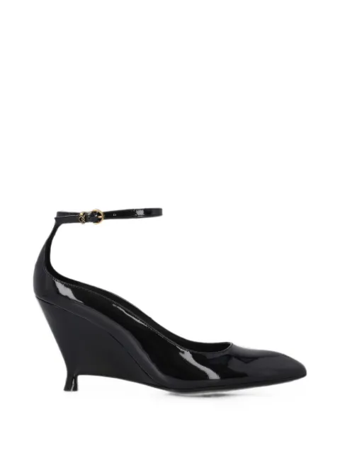 PINKO patent-leather wedge pumps