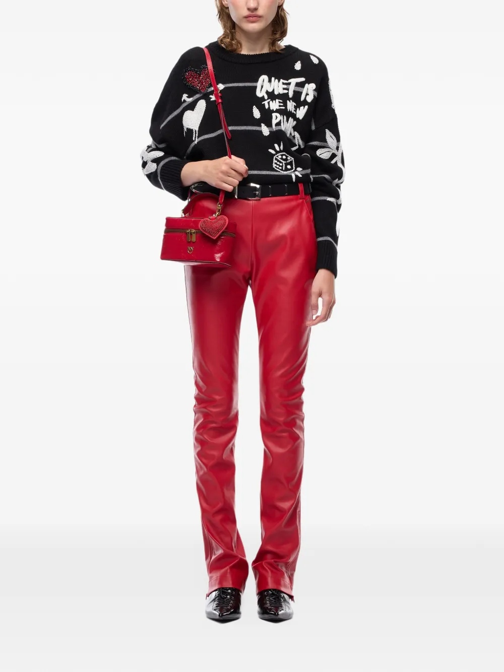 PINKO Flared broek Rood