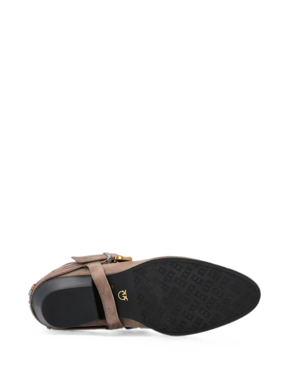 PINKO Leren laarzen met gesp Beige