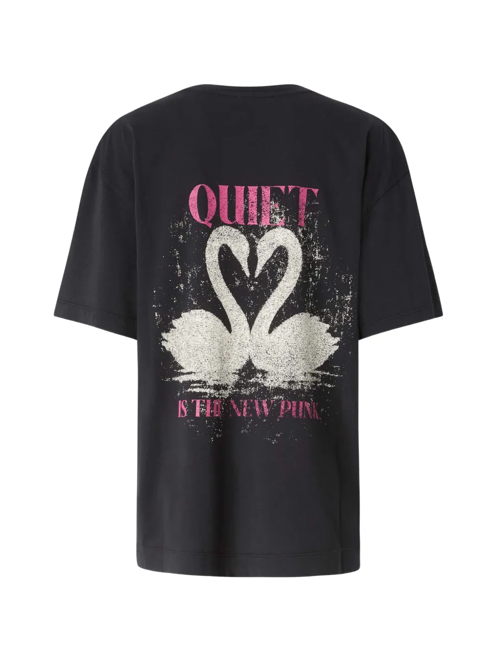 PINKO T-shirt met zwaanprint en logoprint Zwart