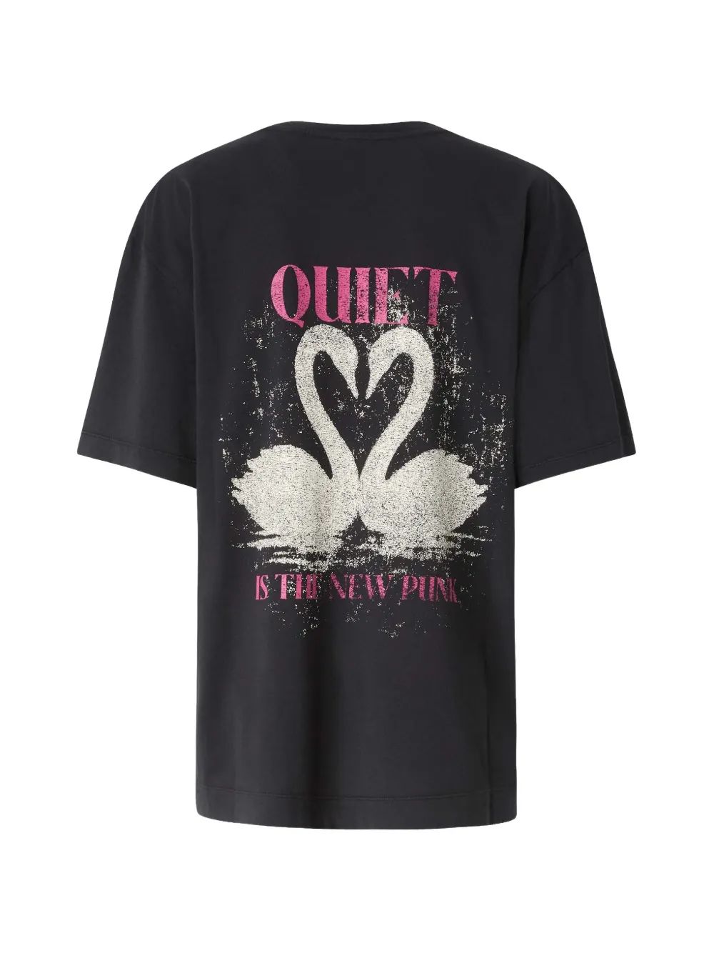 PINKO T-shirt met zwaanprint en logoprint Zwart