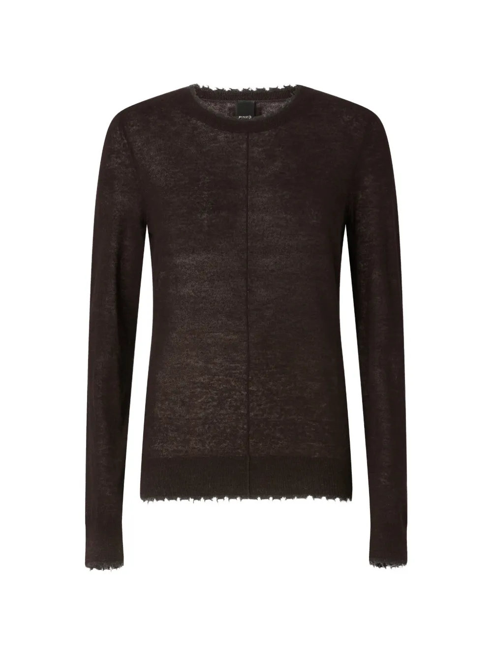 PINKO Top semi trasparente con effetto vissuto - Marrone