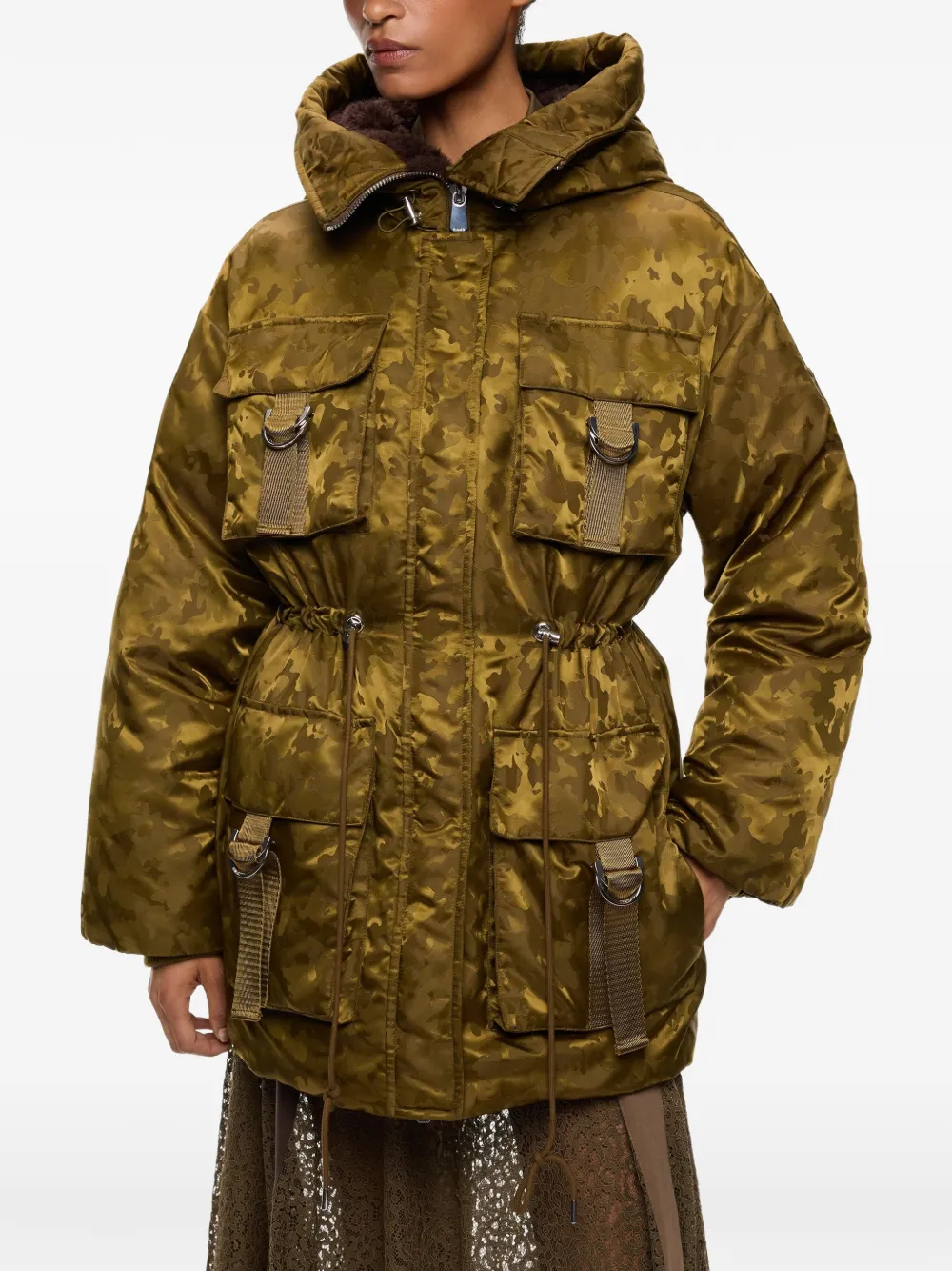 PINKO Jas met camouflageprint Groen