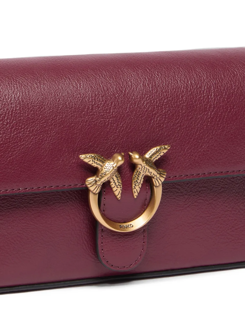 PINKO Love Birds leren schoudertas Rood