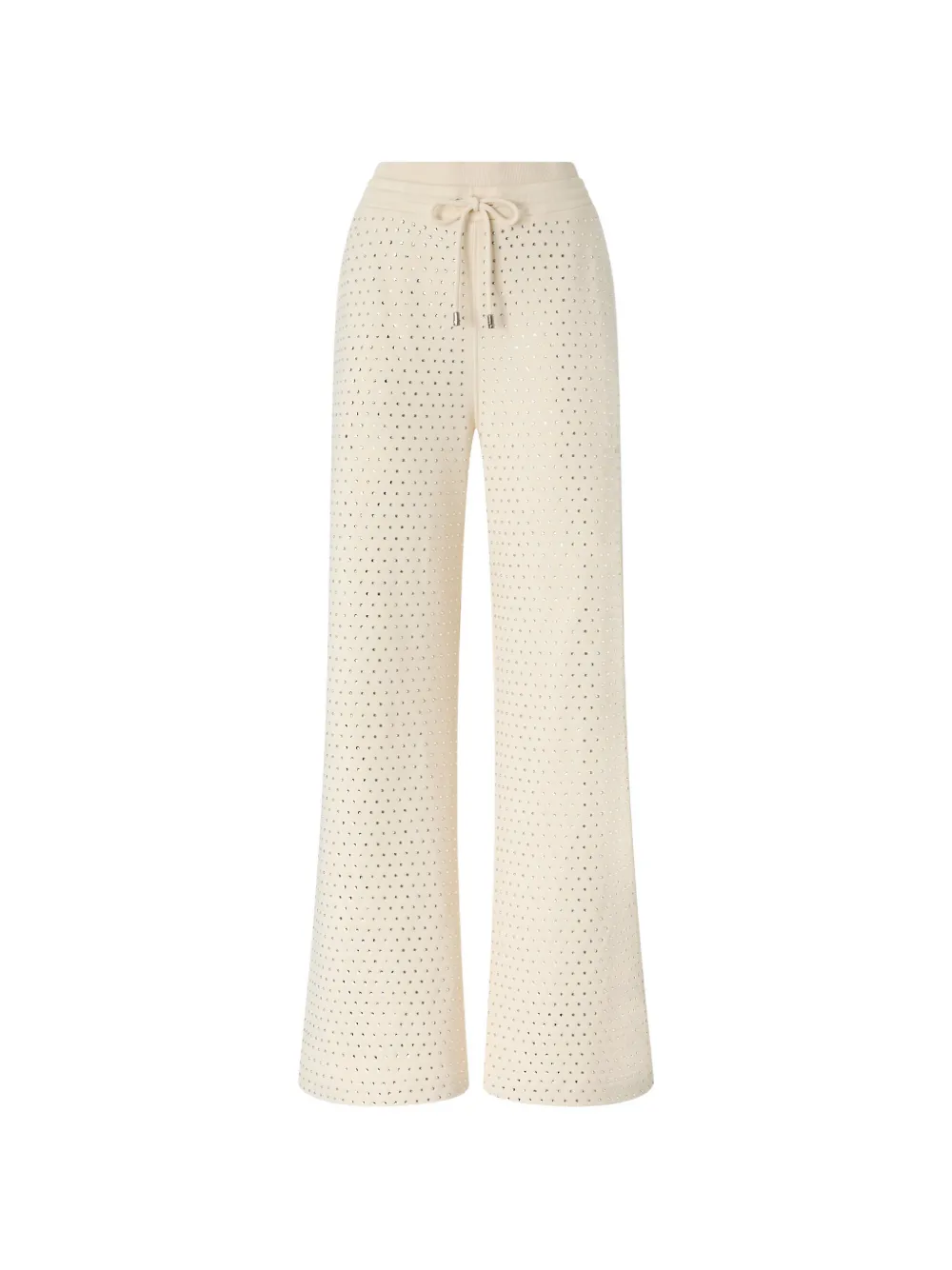 PINKO fully rhinestoned fleece trousers - Nude