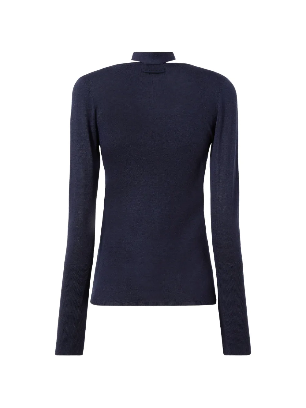 PINKO Trui met gestrikte hals en kanten afwerking Blauw