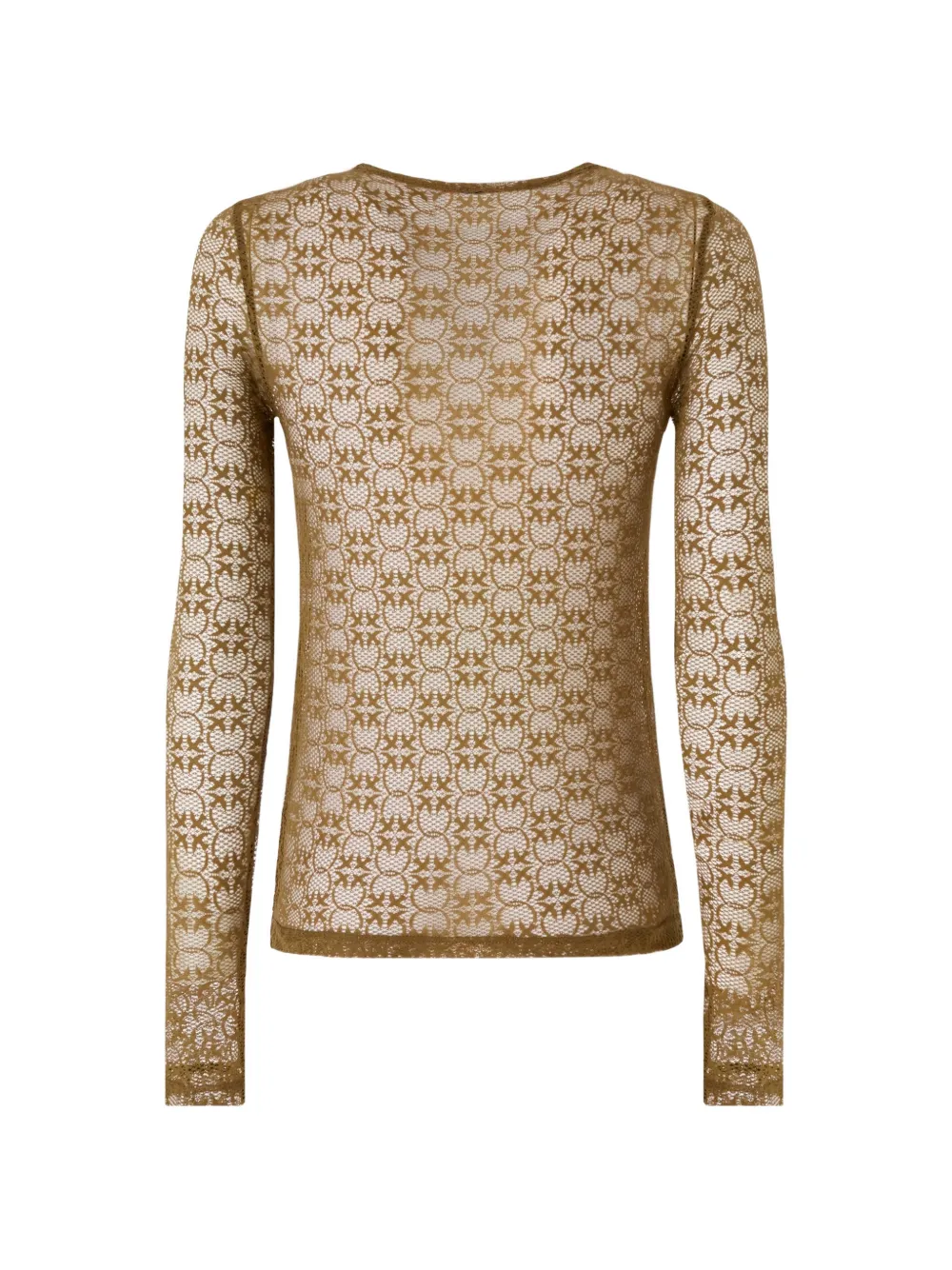 PINKO Top met monogram kant en lange mouwen Groen