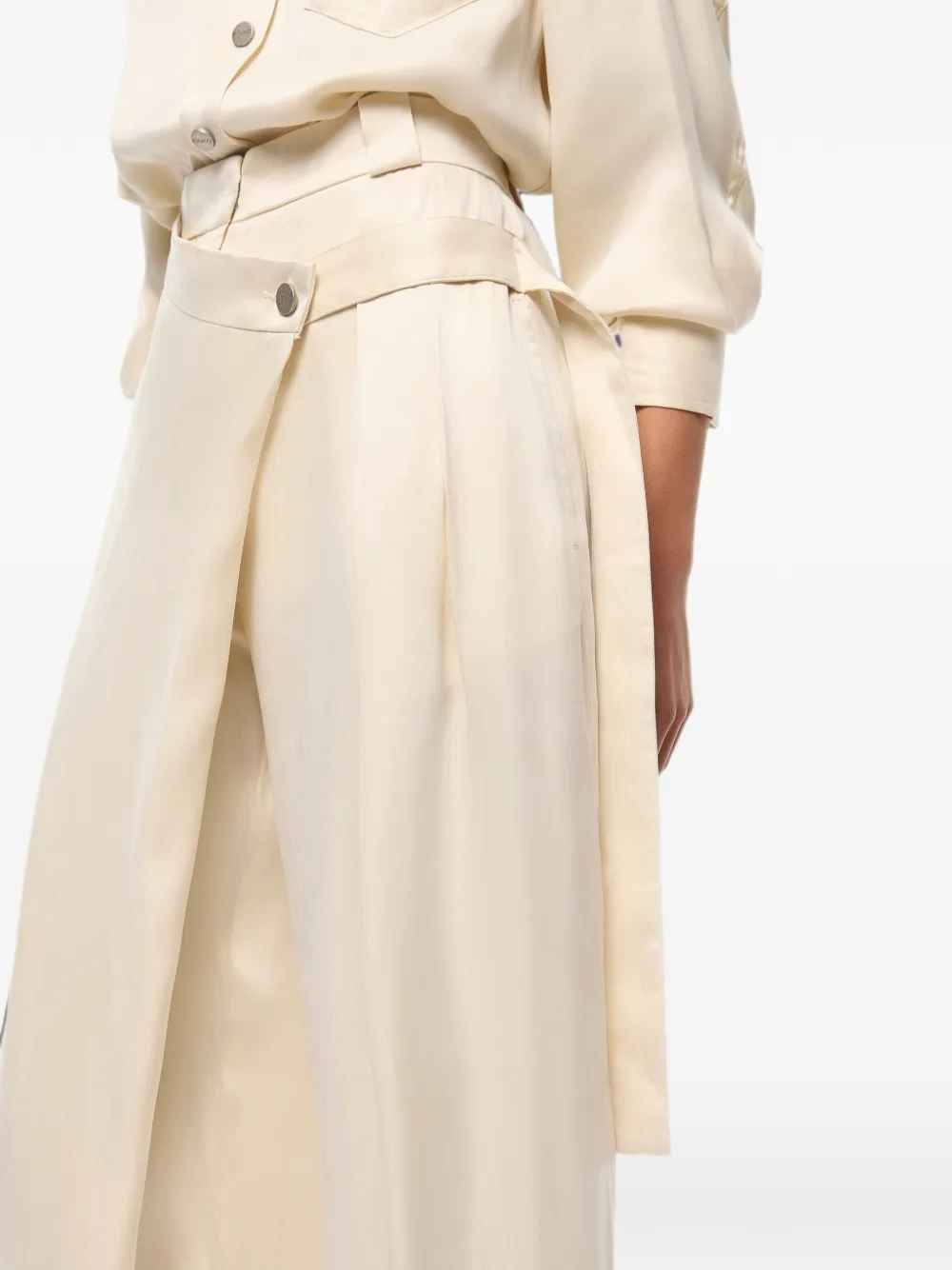 PINKO Wikkelbroek met toelopende pijpen Beige