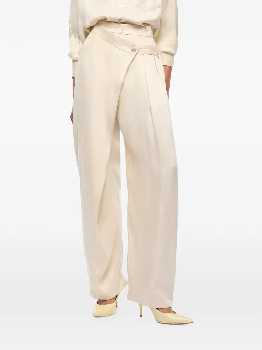 PINKO Wikkelbroek met toelopende pijpen Beige