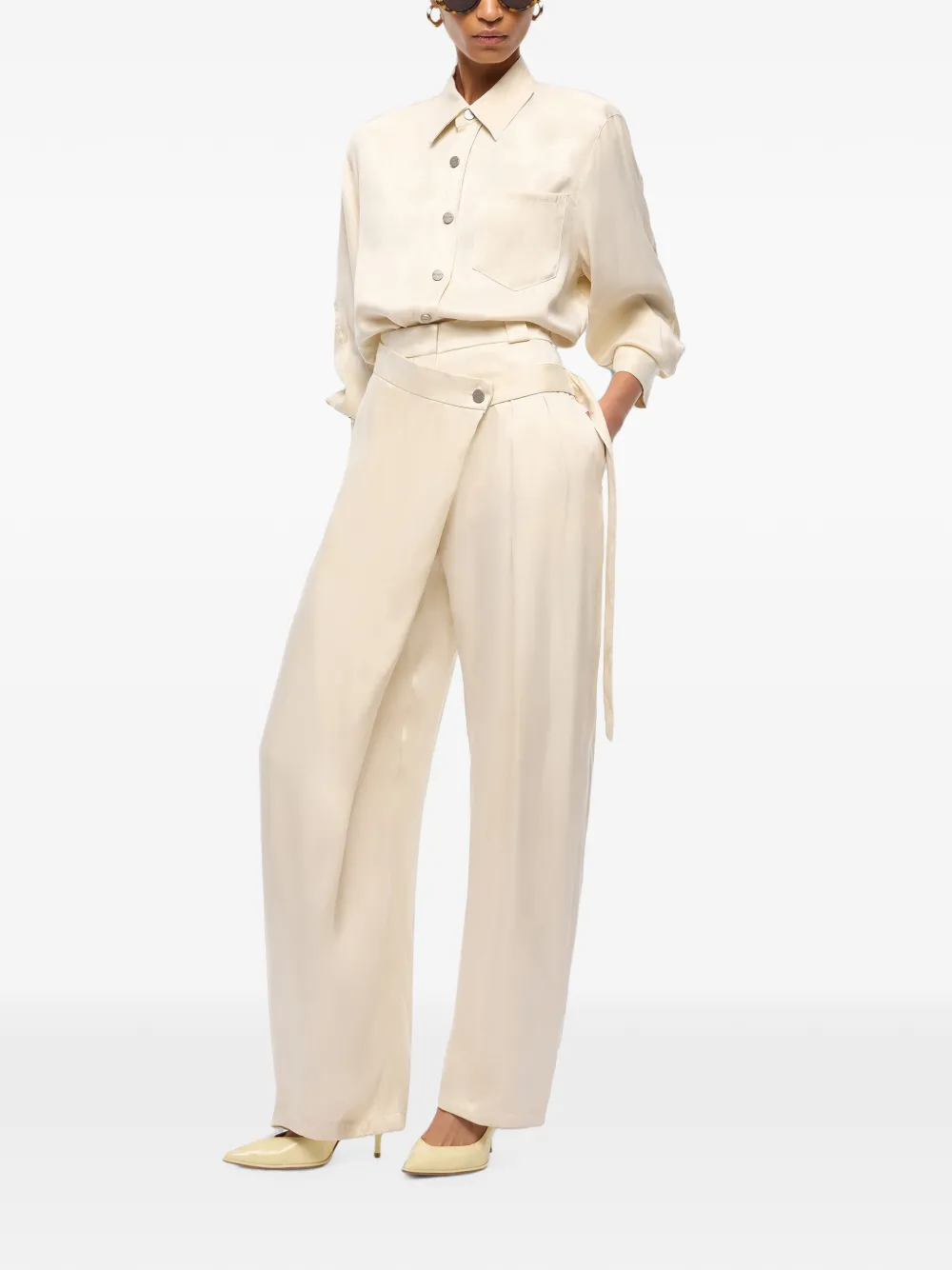 PINKO Wikkelbroek met toelopende pijpen Beige