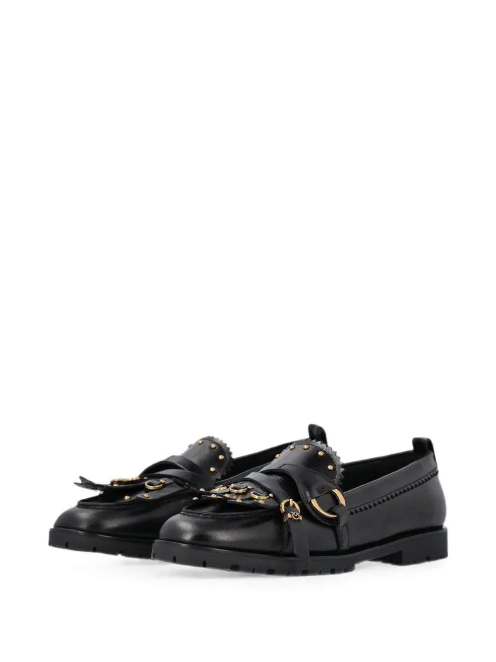 PINKO Loafers met franje en studs Zwart