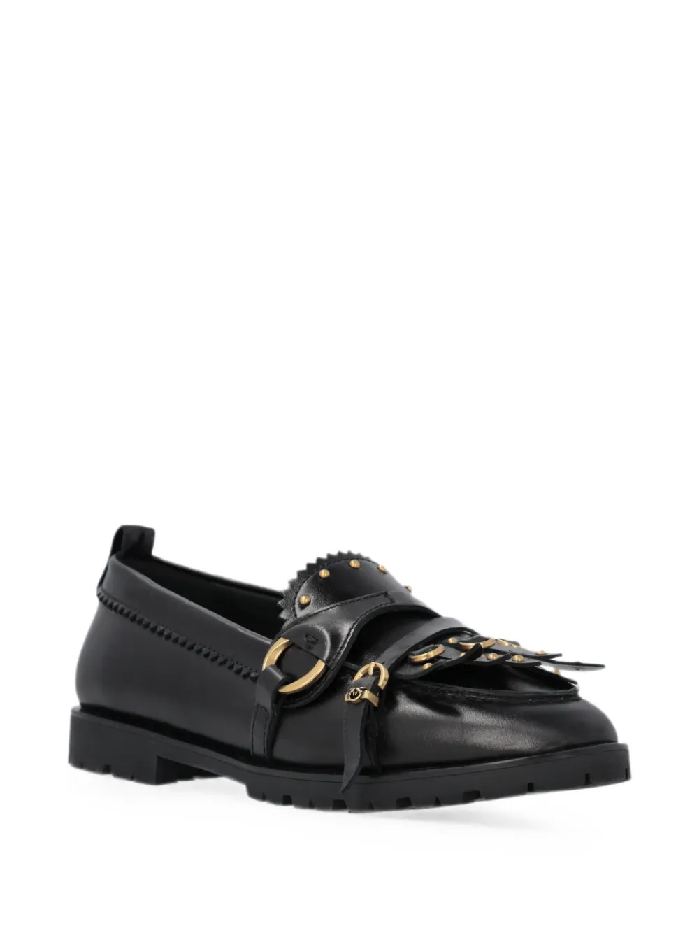 PINKO Loafers met franje en studs Zwart