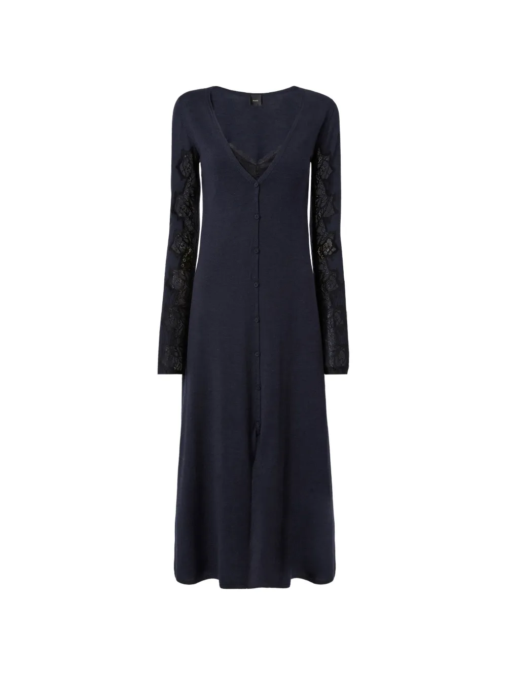 PINKO Button-up jurk met kanten vlakken Blauw