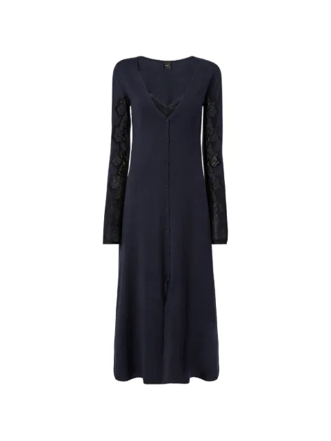 PINKO wool midi dress with lace details