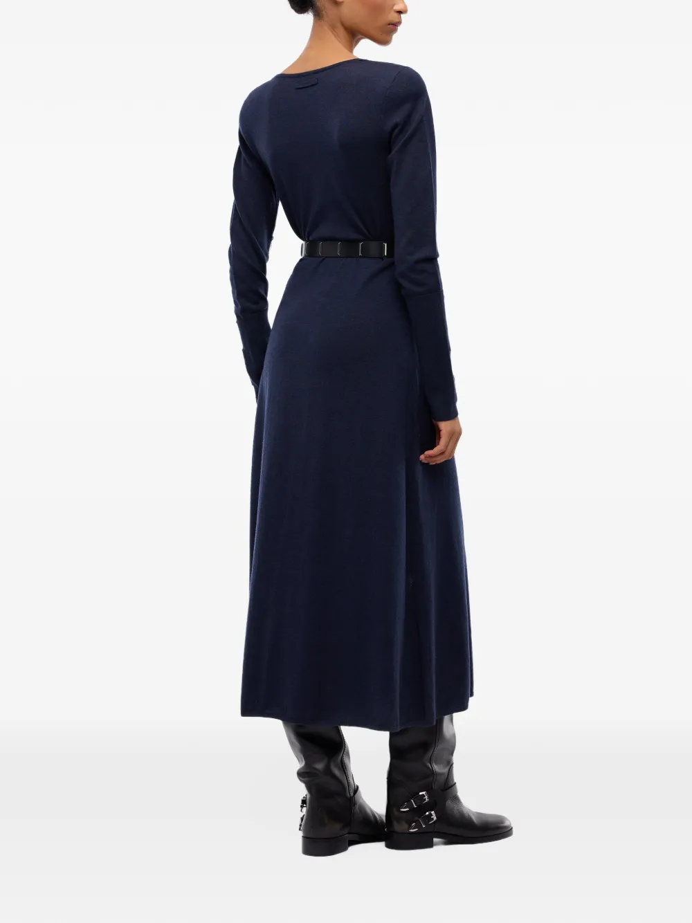 PINKO Button-up jurk met kanten vlakken Blauw