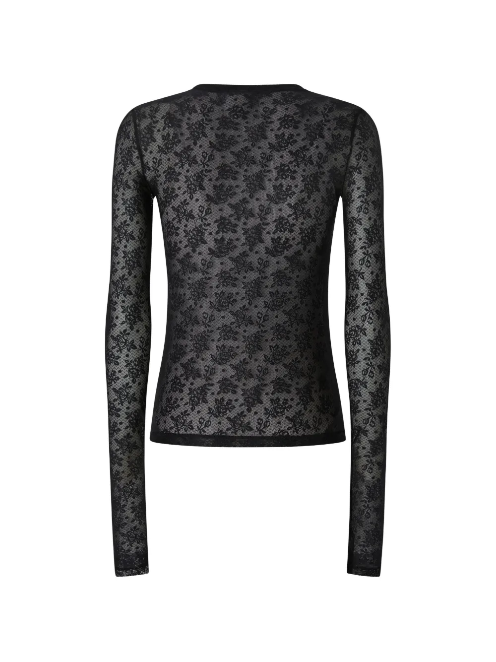 PINKO Top met bloemenkant Zwart