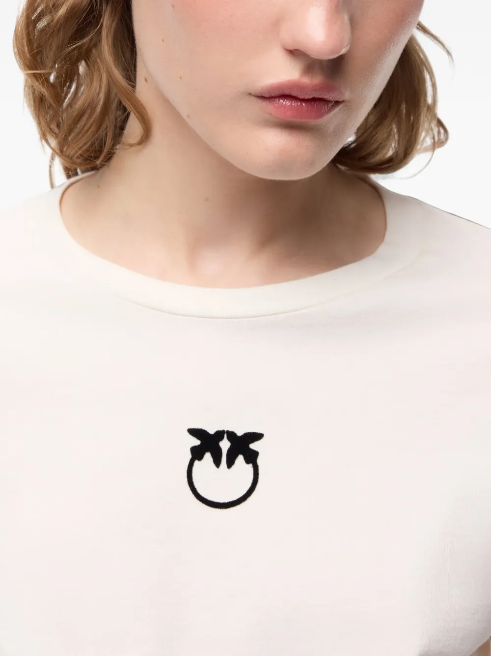 PINKO Love Birds T-shirt met print Beige