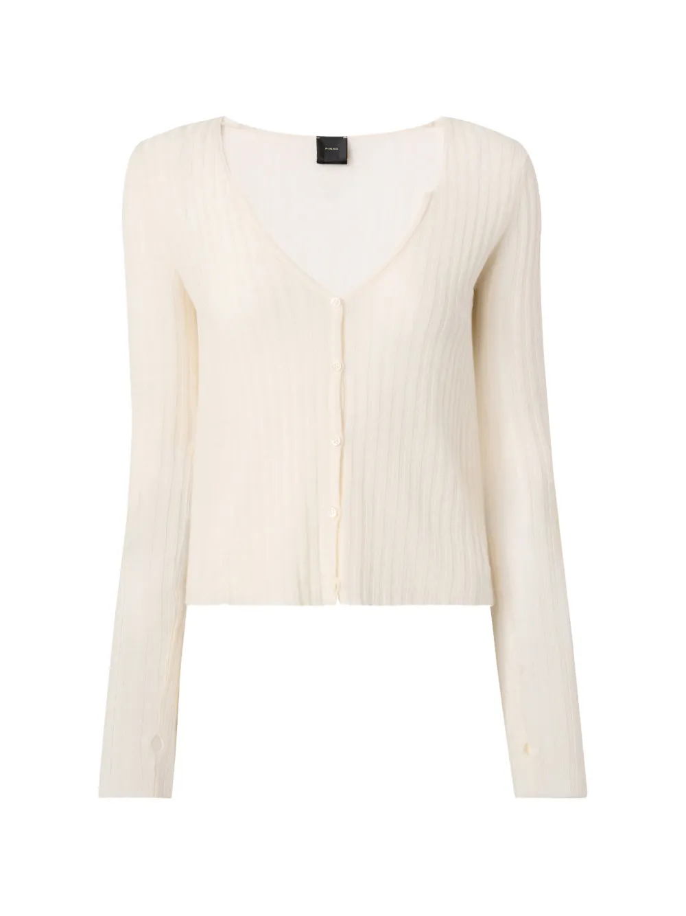 PINKO Gerippter Cardigan mit V-Ausschnitt - Nude