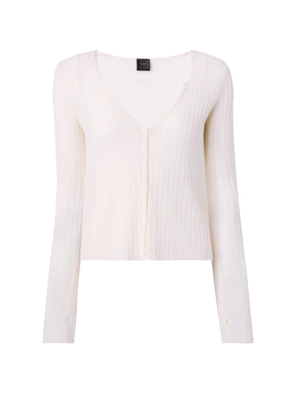 PINKO Cardigan a coste con scollo a V - Toni neutri