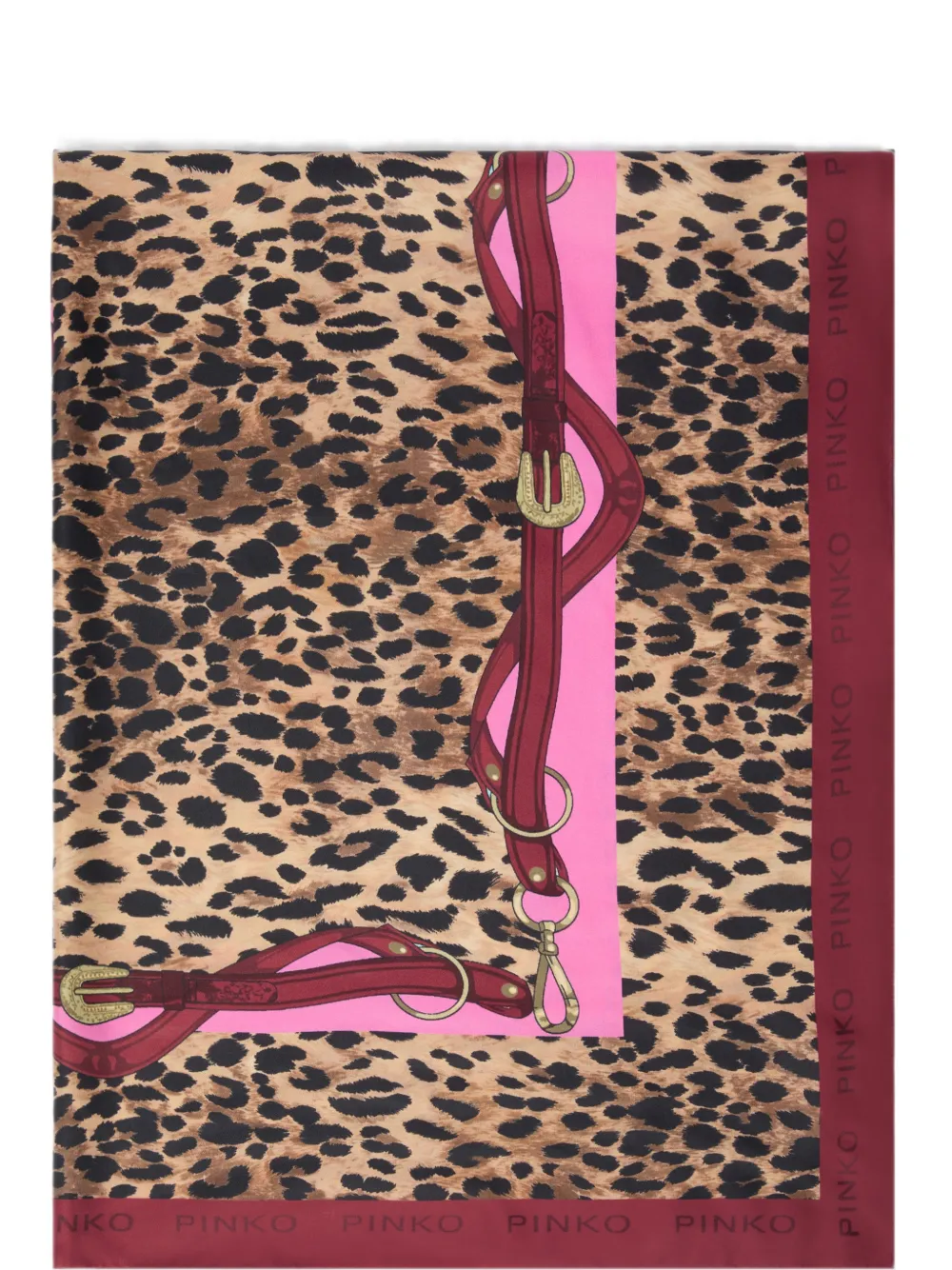 PINKO Sjaal met luipaardprint Rood
