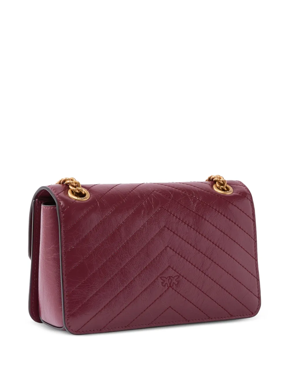 PINKO Love Birds schoudertas met chevron streep Rood
