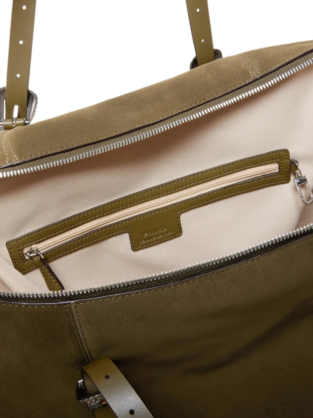 PINKO Suède shopper met gespdetail Groen