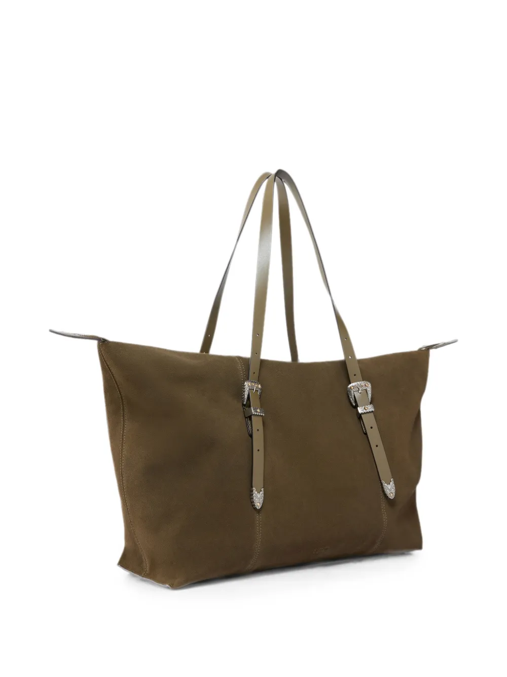 PINKO Suède shopper met gespdetail Groen