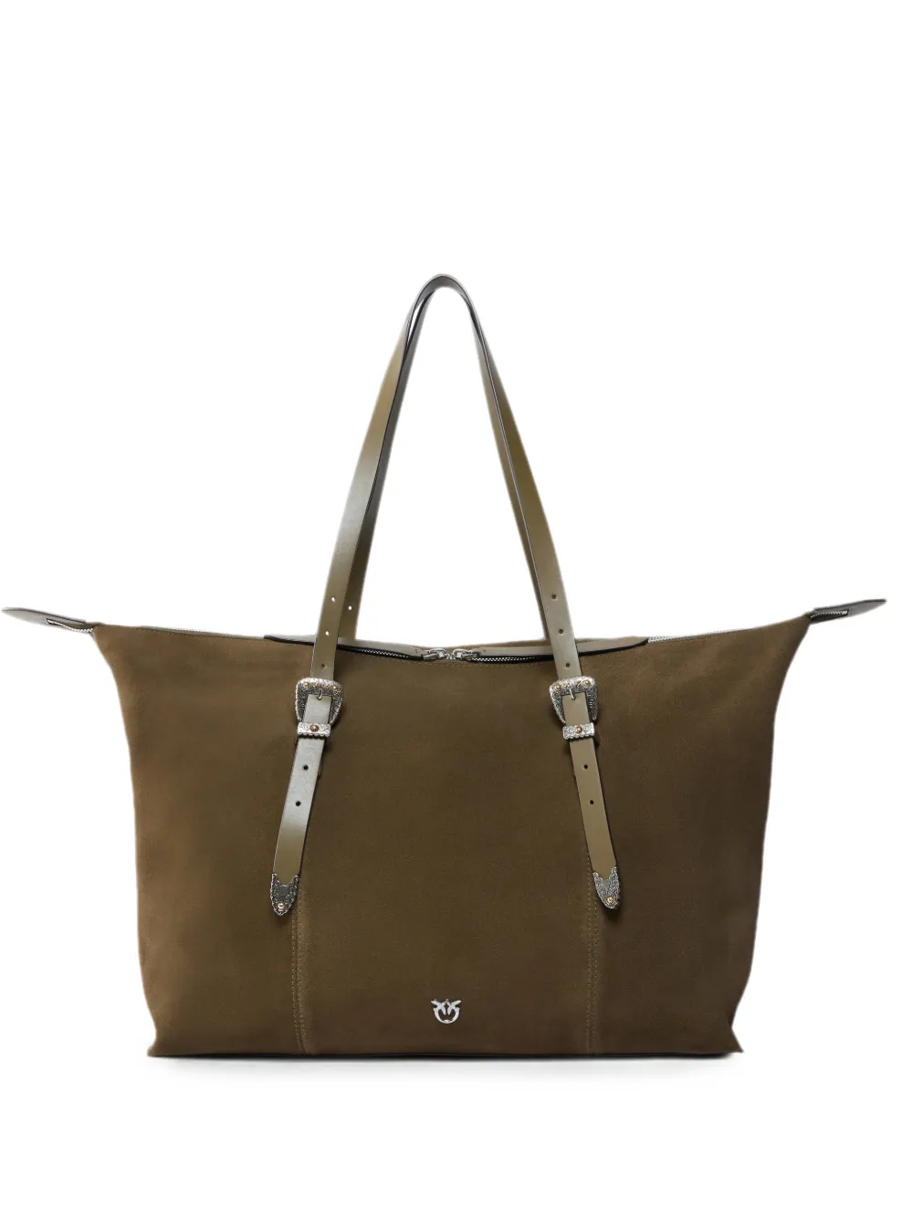 PINKO Suède shopper met gespdetail Groen