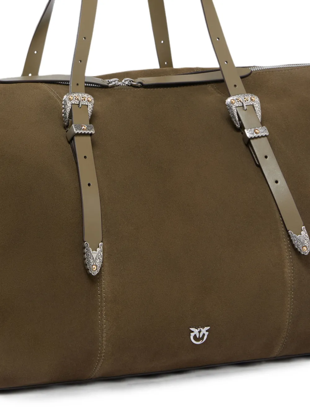 PINKO Suède shopper met gespdetail Groen