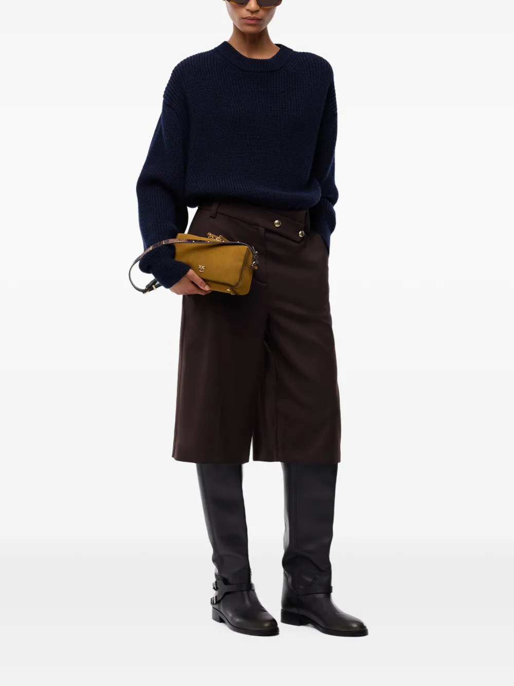 PINKO Broek met logopatch Bruin