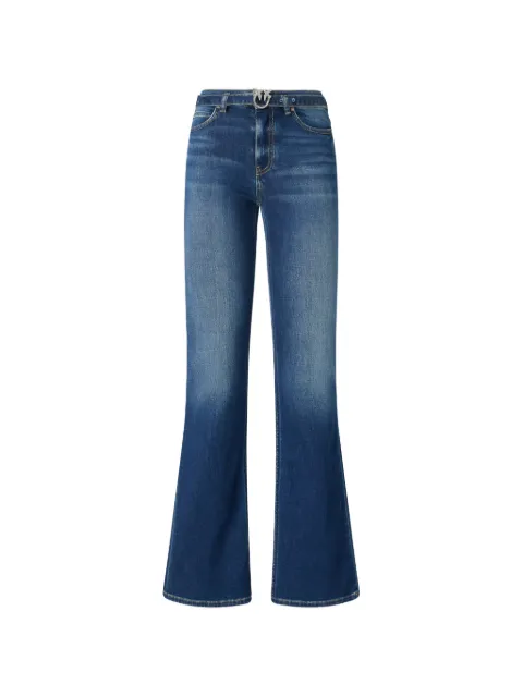 PINKO Love Birds buckle flared jeans