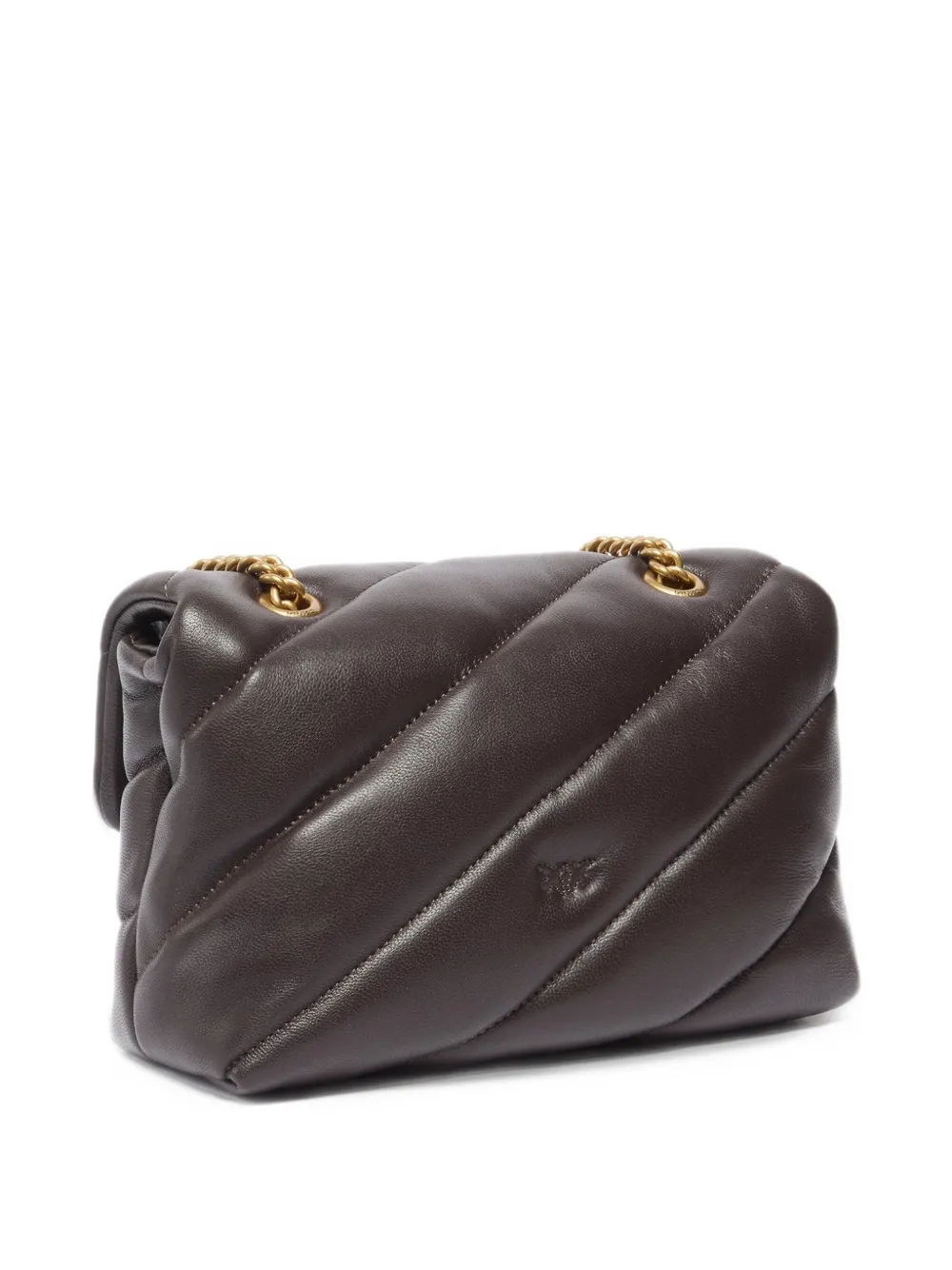 PINKO Love Birds gewatteerde crossbodytas Bruin