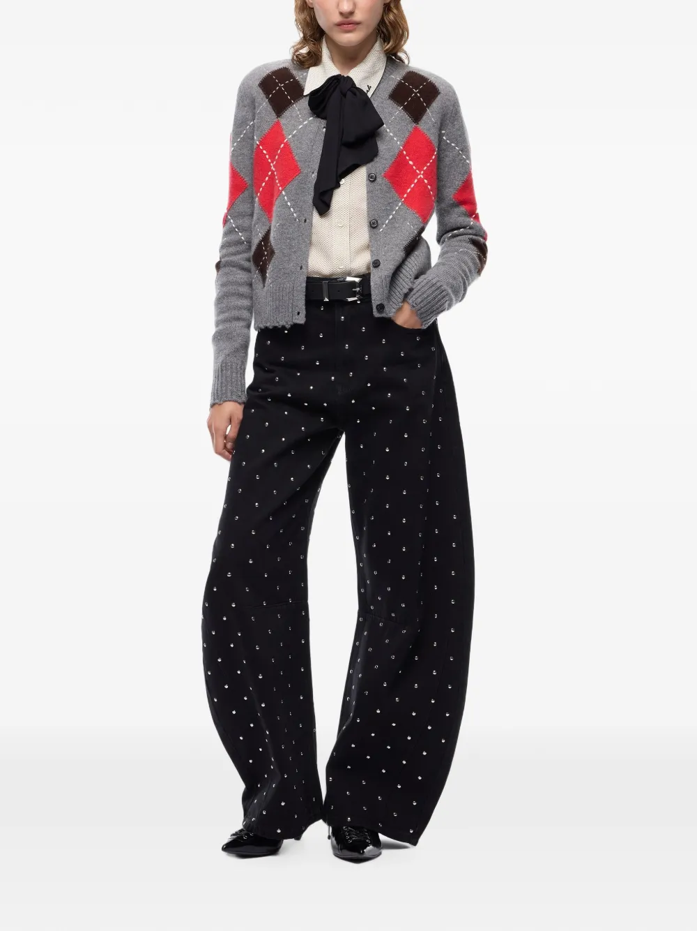 PINKO Jeans verfraaid met kristallen Zwart